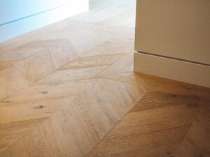 Beautiful eco-friendly hardwood flooring in a modern Squamish home, showcasing durability and style