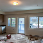 Mt Fee suite during fit-out, floor protected