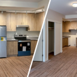 Mt Fee finished suites with glue-down vinyl plank flooring
